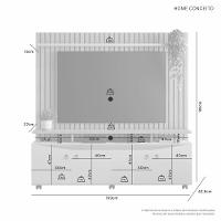 Estante Home Para Tv Até 65 Polegadas Conceito Candian Jcm Movelaria Cinamomo-off White - 4