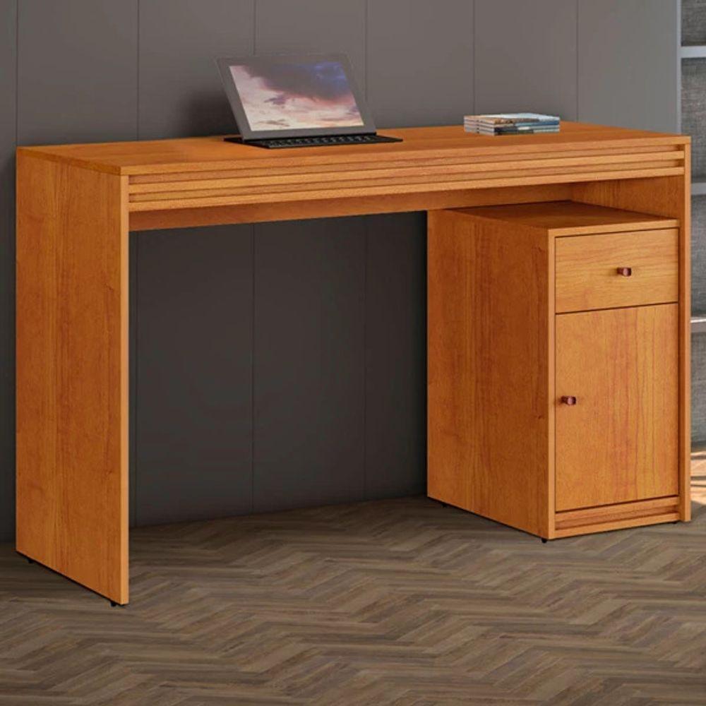 Escrivaninha 120cm 1 Porta 1 Gaveta Madrid - Mavaular Naturalle - 1