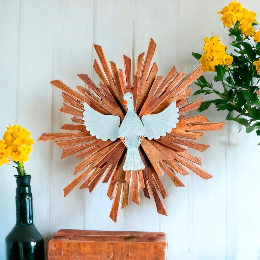 Divino Espírito Santo Resplendor Pintado A Mão Parede Grande - 2