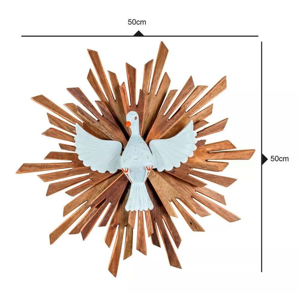 Divino Espírito Santo Resplendor Pintado A Mão Parede Grande - 5