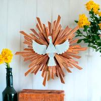 Divino Espírito Santo Resplendor Pintado A Mão Parede Grande - 2