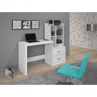 Escrivaninha Com Estante 2 Gavetas Alana Jcm Móveis - 3