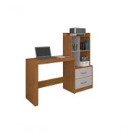 Escrivaninha Com Estante 2 Gavetas Alana Jcm Movelaria - 1