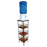 Fruteira De Ferro E Madeira Grande 3 Andares Com Ladrilho Hidráulico Artesanal Ladrilho F2 - 6