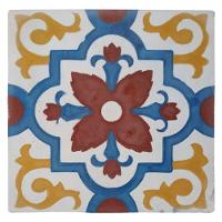 Fruteira De Ferro E Madeira Grande 3 Andares Com Ladrilho Hidráulico Artesanal Ladrilho A1 - 2