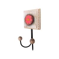 Kit Banheiro Com 2 Toalheiros Duplos + Porta Papel Higiênico + Toalheiro Rustico Artesanal Cor Rosa - 3