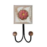 Kit Banheiro Com 2 Toalheiros Duplos + Porta Papel Higiênico + Toalheiro Rustico Artesanal Cor Rosa