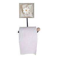 Kit Banheiro Com 2 Toalheiros Duplos + Porta Papel Higiênico + Toalheiro Rustico Artesanal Cor Branco - 5