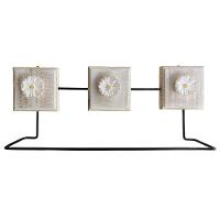 Kit Banheiro Com 2 Toalheiros Duplos + Porta Papel Higiênico + Toalheiro Rustico Artesanal Cor Branco - 8