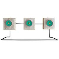 Kit Banheiro Com 2 Toalheiros Duplos + Porta Papel Higiênico + Toalheiro Rustico Artesanal Cor Verde - 6