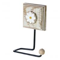 Kit Banheiro 5 Peças Artesanal Rústico Flor De Madeira 3d Anúncio Com Variação Cor Branco - 3