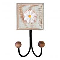 Kit Banheiro 5 Peças Artesanal Rústico Flor De Madeira 3d Anúncio Com Variação Cor Branco - 6