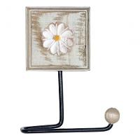 Kit Banheiro 5 Peças Artesanal Rústico Flor De Madeira 3d Anúncio Com Variação Cor Branco - 9