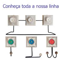 Kit Banheiro 3 Peças Toalheiro Cabideiro Porta Papel Papel Cor Verde - 6