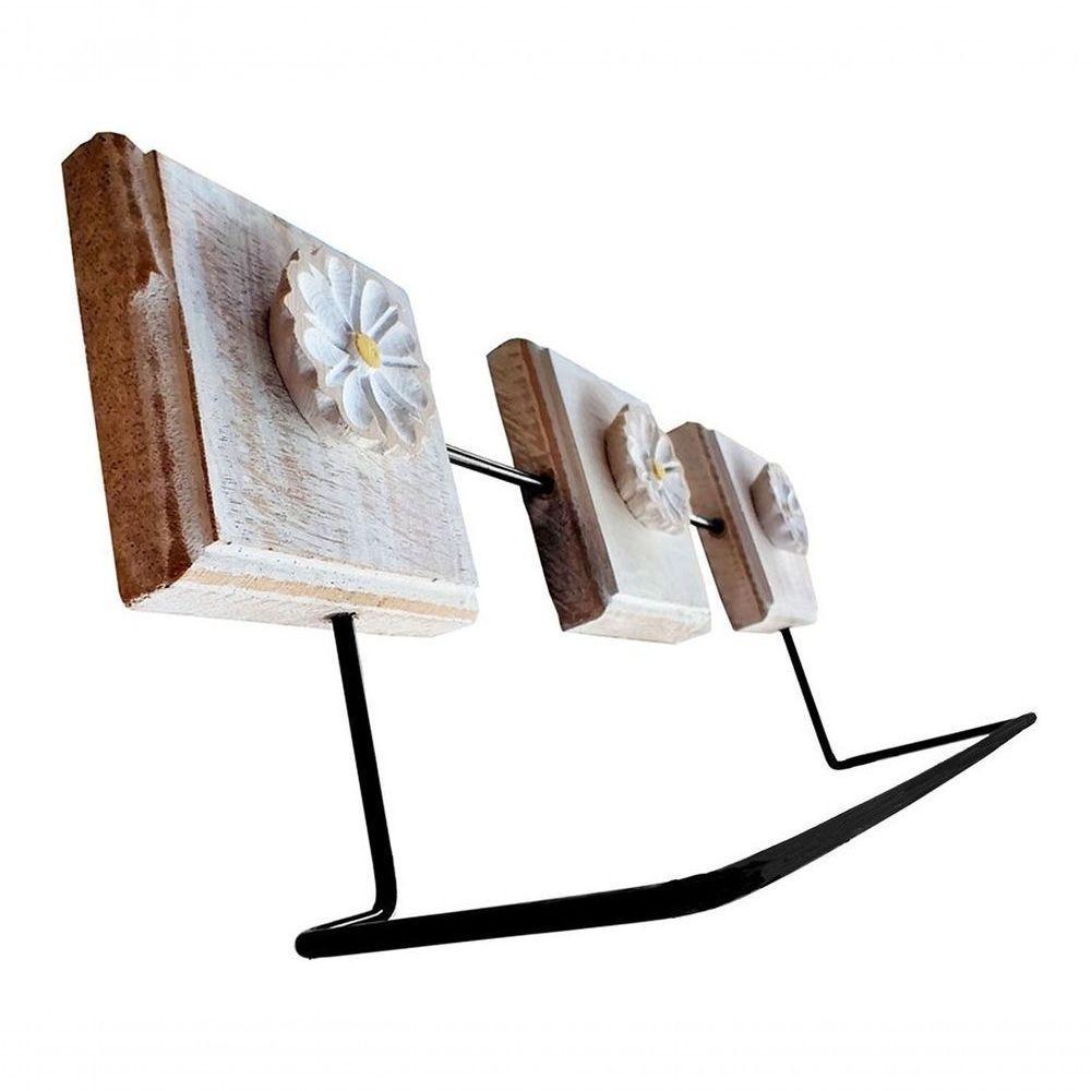 Kit Banheiro 3 Peças Toalheiro Cabideiro Porta Papel Papel Cor Branco - 5