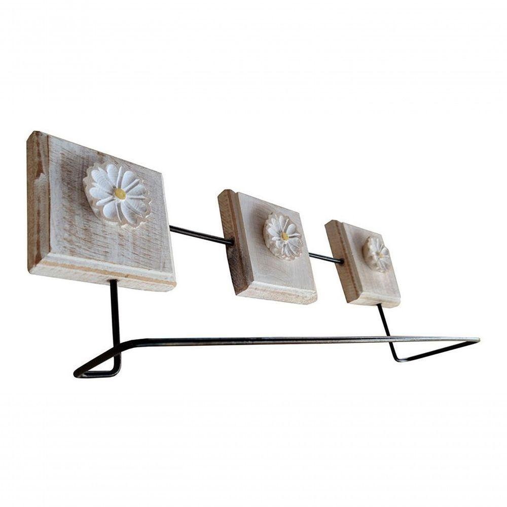 Kit Banheiro 3 Peças Toalheiro Cabideiro Porta Papel Papel Cor Branco - 7