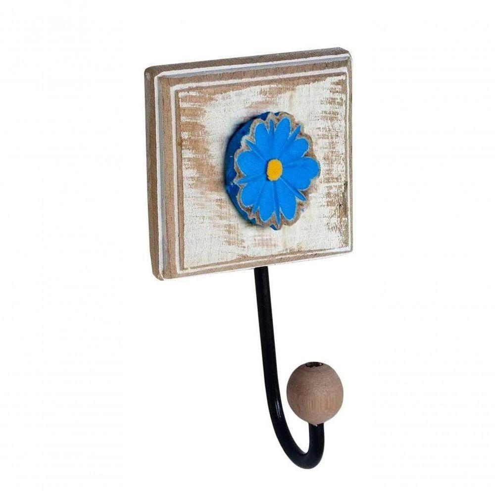 Kit Banheiro 3 Peças Toalheiro Cabideiro Porta Papel Papel Cor Azul - 9