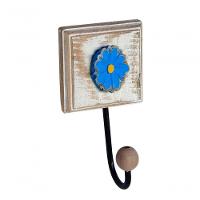 Kit Banheiro 3 Peças Toalheiro Cabideiro Porta Papel Papel Cor Azul - 9