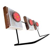 Kit Banheiro 3 Peças Toalheiro Cabideiro Porta Papel Papel Cor Vermelho