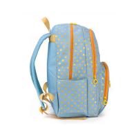 Mochila De Costas Up4you Azul Com Bolinhas Laranja - Luxcel - 3