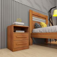 Mesa De Cabeceira 2 Gavetas Com Nicho Barcelona Tcil Cinamomo - 2