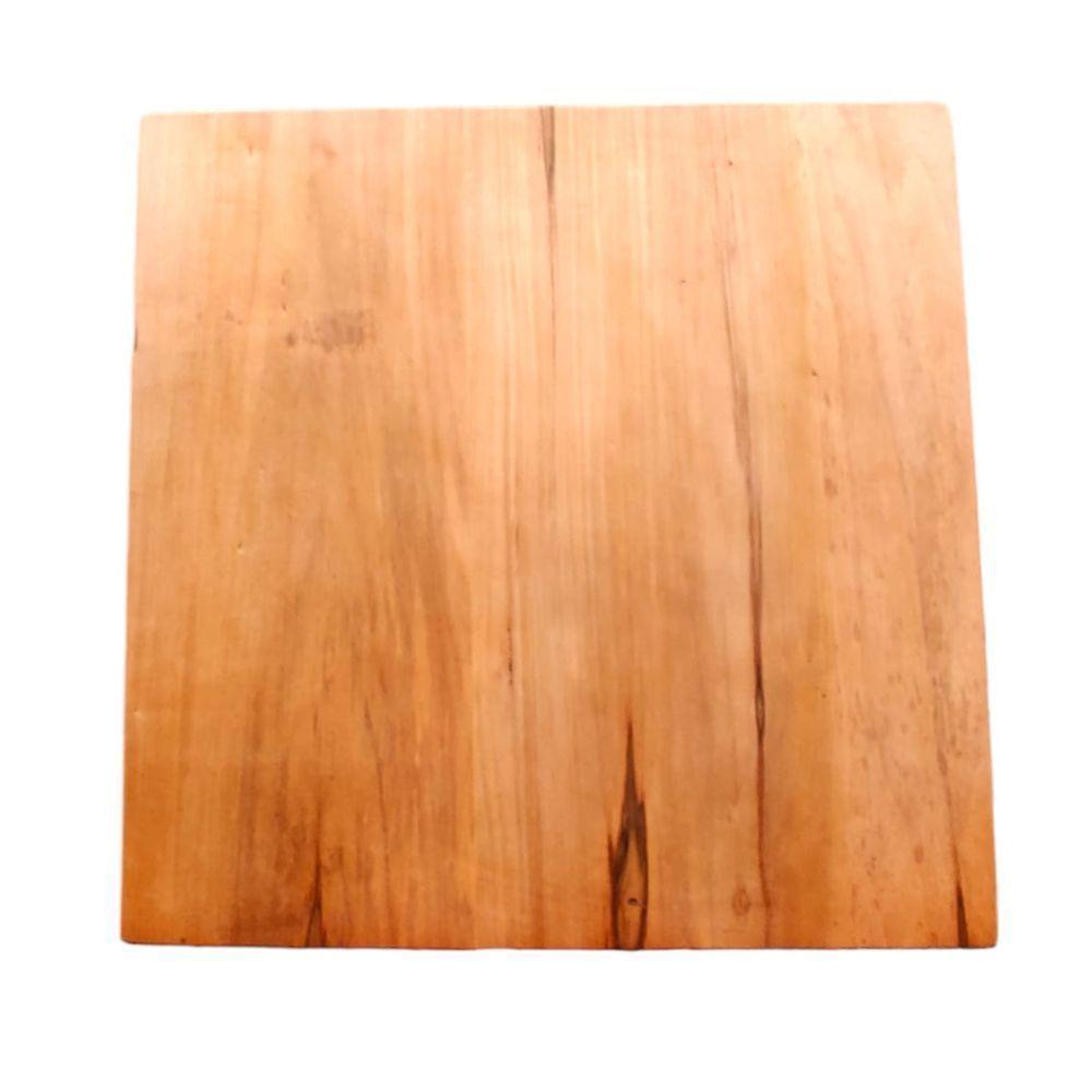 Mesa De Jantar artesanal Ferro E Madeira 4 Lugares Quadrada Tamanho 70x70cm - 7