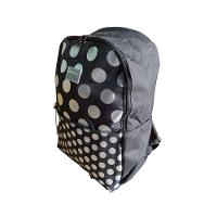 Mochila Juvenil Preta C/ Bolinhas Prata Up4you - 3