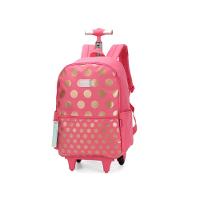 Mochila De Rodinhas Rosa Com Bolinhas Up4you - 1