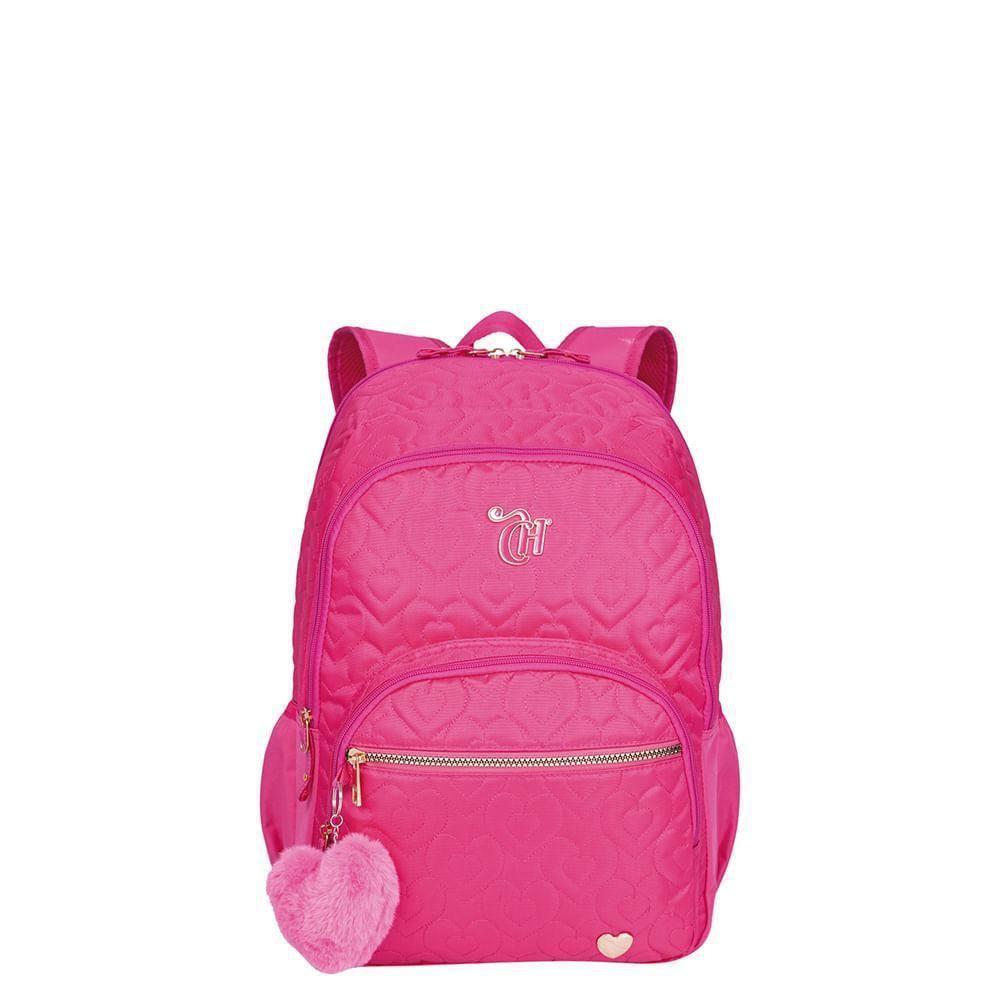 Mochila Grande 2 Compartimentos Sestini Capricho Crush Rosa - 1