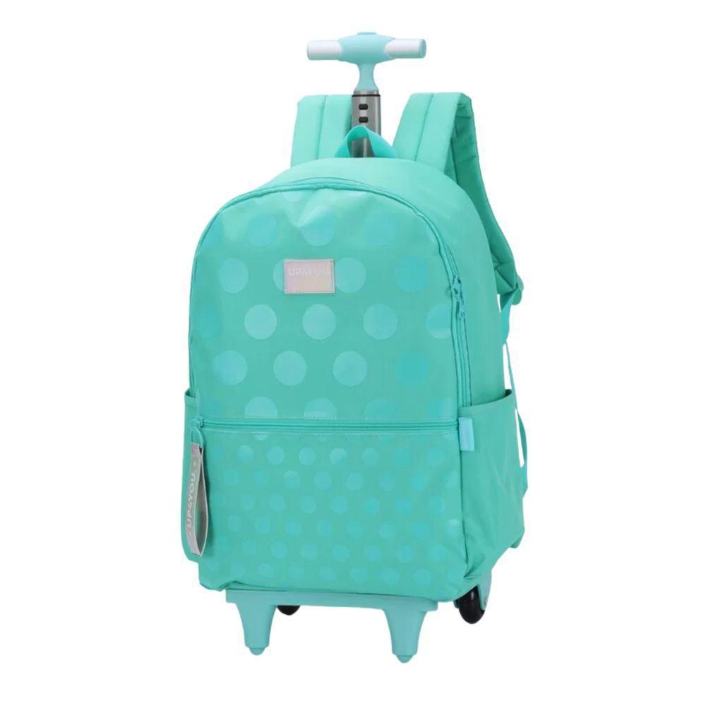 Mochila De Rodinhas Turquesa Com Bolinhas Up4you - 1