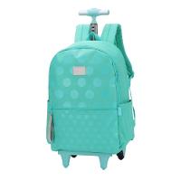 Mochila De Rodinhas Turquesa Com Bolinhas Up4you - 1