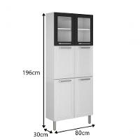 Paneleiro Duplo 6 Portas Tarsila - Itatiaia Branco - 3