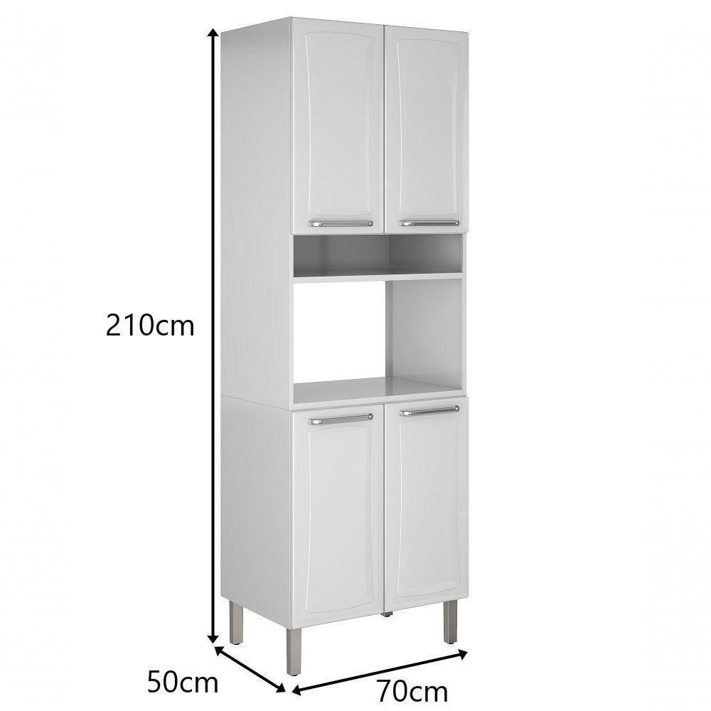 Paneleiro De Aço 4 Portas C- Nicho P- Microondas Tarsila - Itatiaia Branco - 3