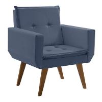 Poltrona Decorativa Taurus 1 Lugar Base Palito Tecido Suede - 3