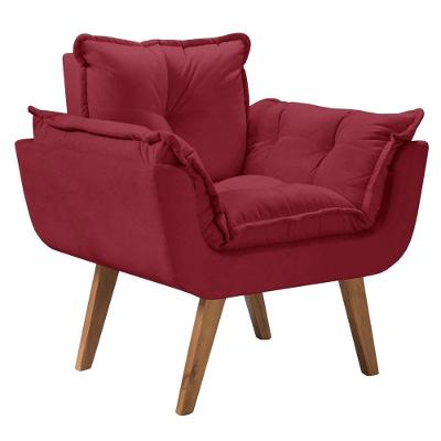 Poltrona Opalla Suede Pés Palito 1 Lugar D Salla