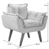 Poltrona Opalla Base Palito Vermelha 1 Lugar D Salla - 2