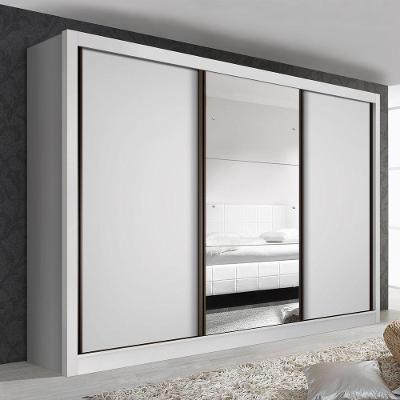 Guarda Roupa Casal Europa Com 3 Espelho 3 Portas Minastex Branco