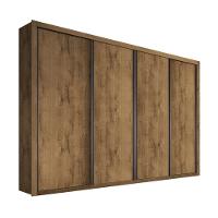 Guarda Roupa Casal 4 Portas 4 Gavetas Milano Minastex Freijó - 7