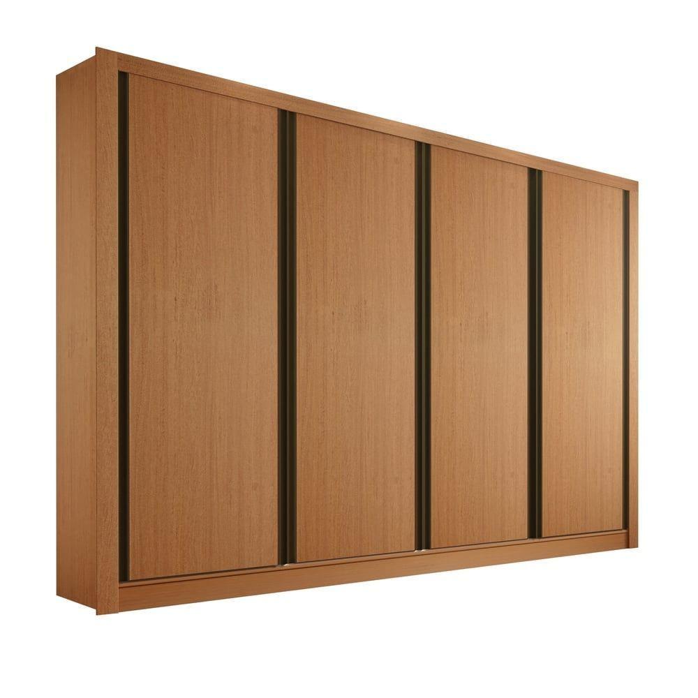 Guarda Roupa Casal 4 Portas 4 Gavetas Milano Minastex Carvalho - 1