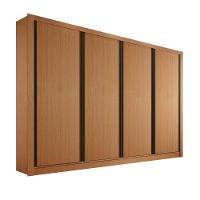 Guarda Roupa Casal 4 Portas 4 Gavetas Milano Minastex Carvalho - 1