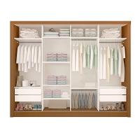 Guarda Roupa Casal 4 Portas 4 Gavetas Milano Minastex Carvalho - 2