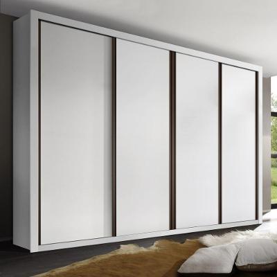 Guarda Roupa Casal 4 Portas 4 Gavetas Milano Minastex Branco