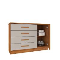 Cômoda Ripada Barcelona C- Sapateira 4 Gavetas Com 1 Porta Tcil - 2