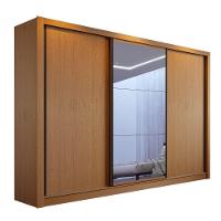 Guarda Roupa Casal Europa Com 3 Espelho 3 Portas Minastex Carvalho - 7