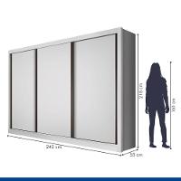 Guarda Roupa Casal 3 Portas 6 Gavetas Nápoli Minastex Branco - 7