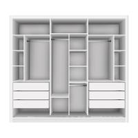 Guarda Roupa Casal 3 Portas 6 Gavetas Nápoli Minastex Branco - 8