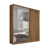 Guarda Roupa Solteiro 2 Portas De Correr 2 Gavetas E 3 Espelhos Plus Minastex Freijó - 8