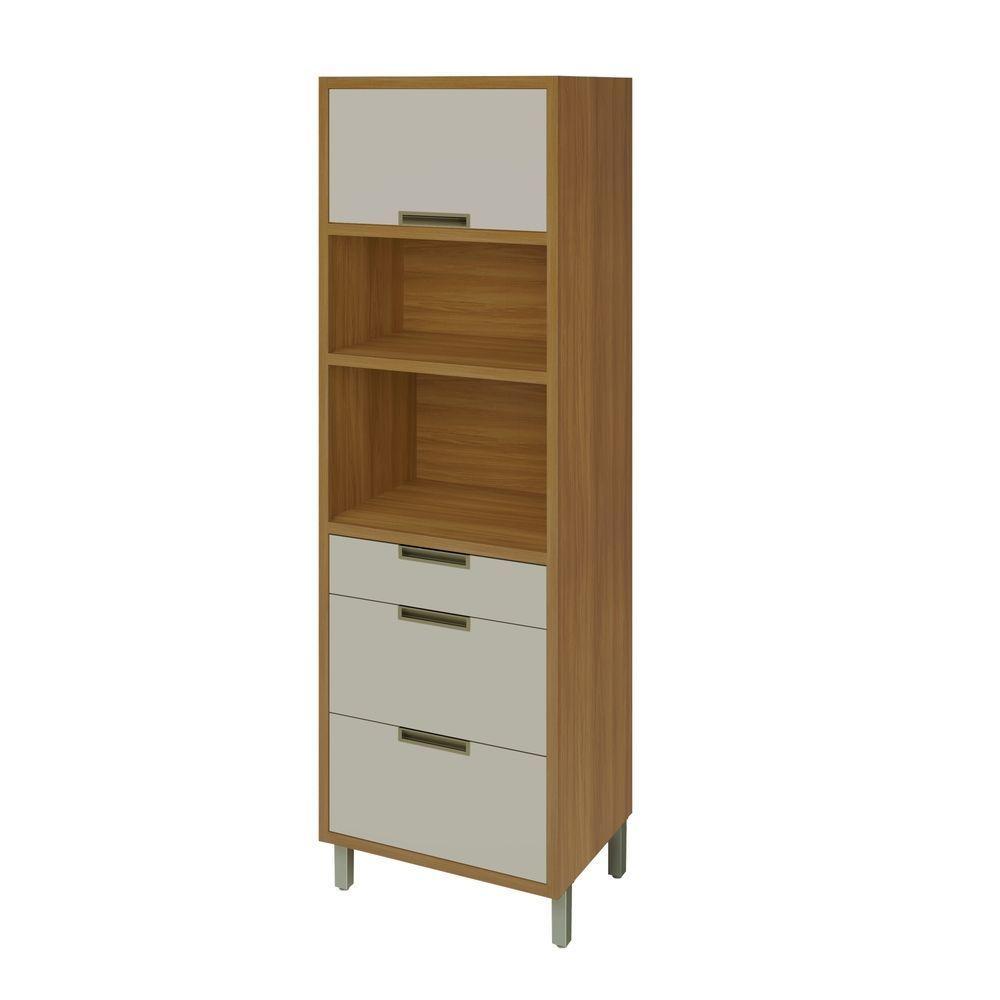 Paneleiro Torre Quente 1 Porta 3 Gavetas Imperatriz Nesher Móveis - 1