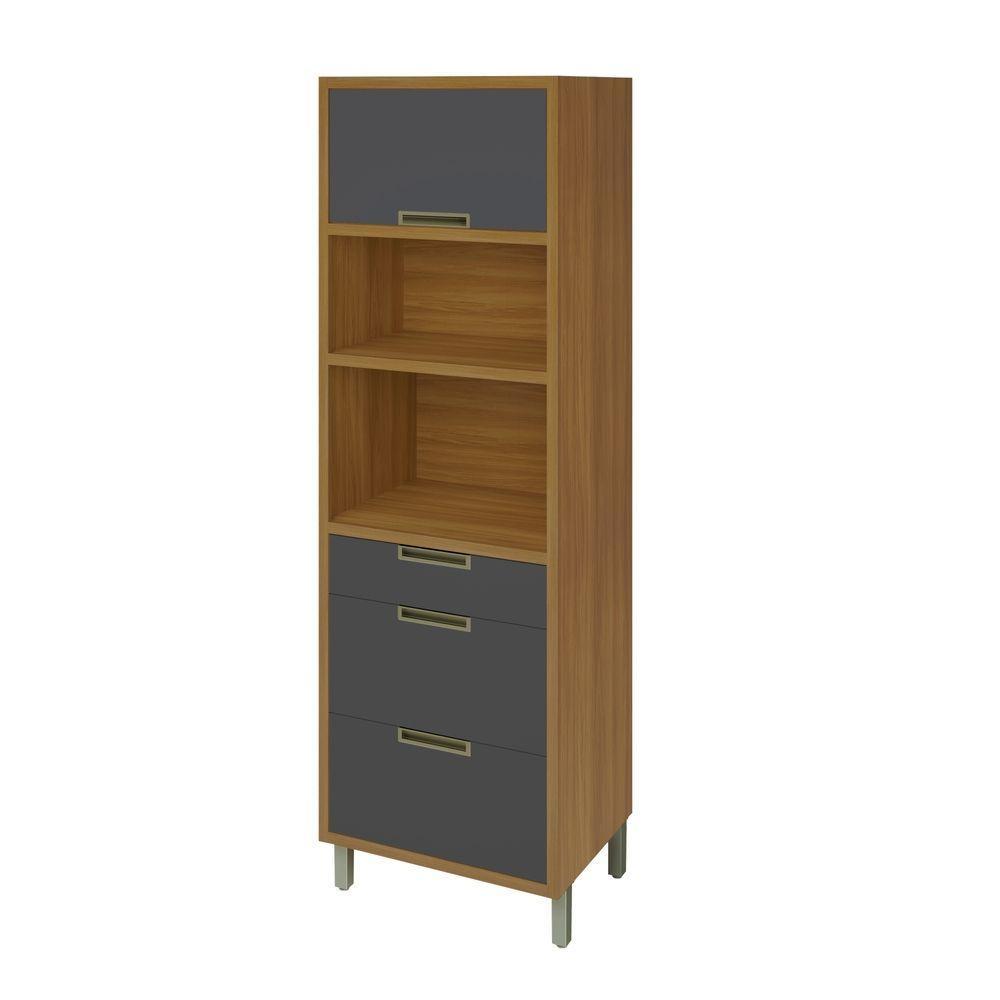 Paneleiro Torre Quente 1 Porta 3 Gavetas Imperatriz Nesher Móveis - 1