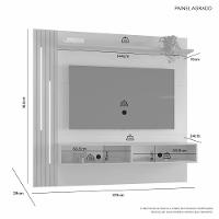 Painel Para Tv Até 65 Polegadas Agrado Candian - Jcm Movelaria Off White-nature - 3